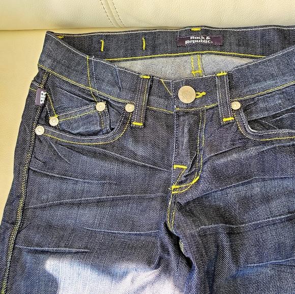 Unique look ! Rock & Republic blue jeans - Picture 3 of 14